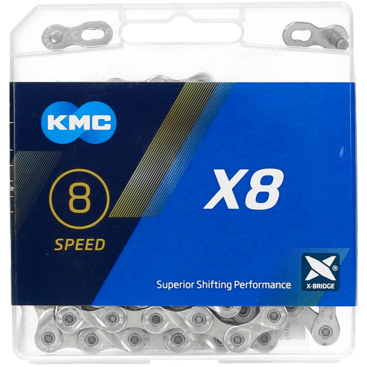 KMC X8 7/8 Speed Chain, Silver, 114 Link