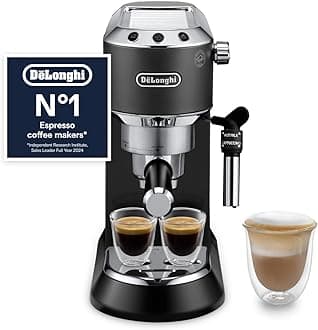 Dedica Style, Traditional Pump Espresso Machine, Coffee and Cappuccino Maker, EC685BK, Black