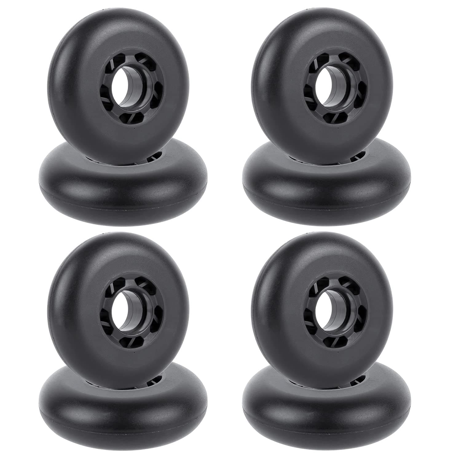 Inline Skate WheeIs - Roller Hockey Wheels - Roller Blade Skating Wheel - Inline Skates Replacenent Wheels - 85a Outdoor Indoor - 72mm 76mm 80mm - Black Blue Red - 8-Pack