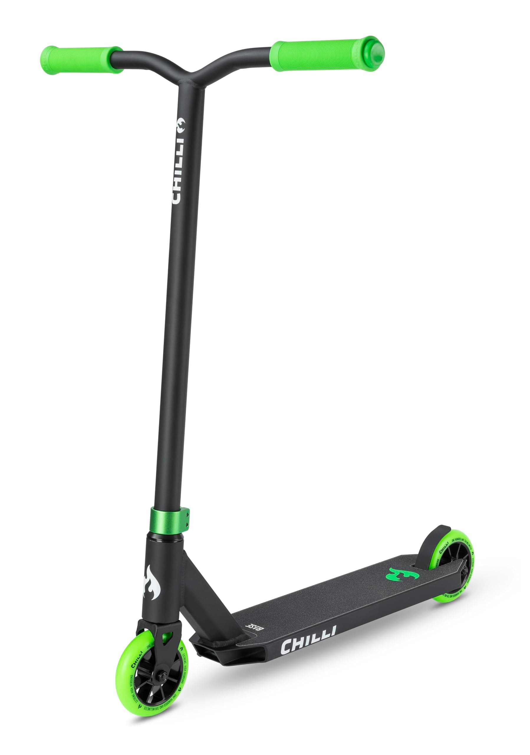 Chilli Base - Quality Freestyle Extreme Intermediate and Beginner Stunt Scooter for Ages 6+, 110 mm Wheels, HIC Compression System