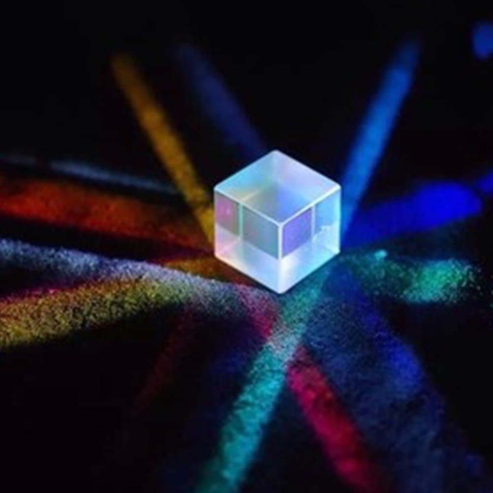 MQB Optical Glass Triangular Prism for Teaching Light Spectrum Physics 20mm