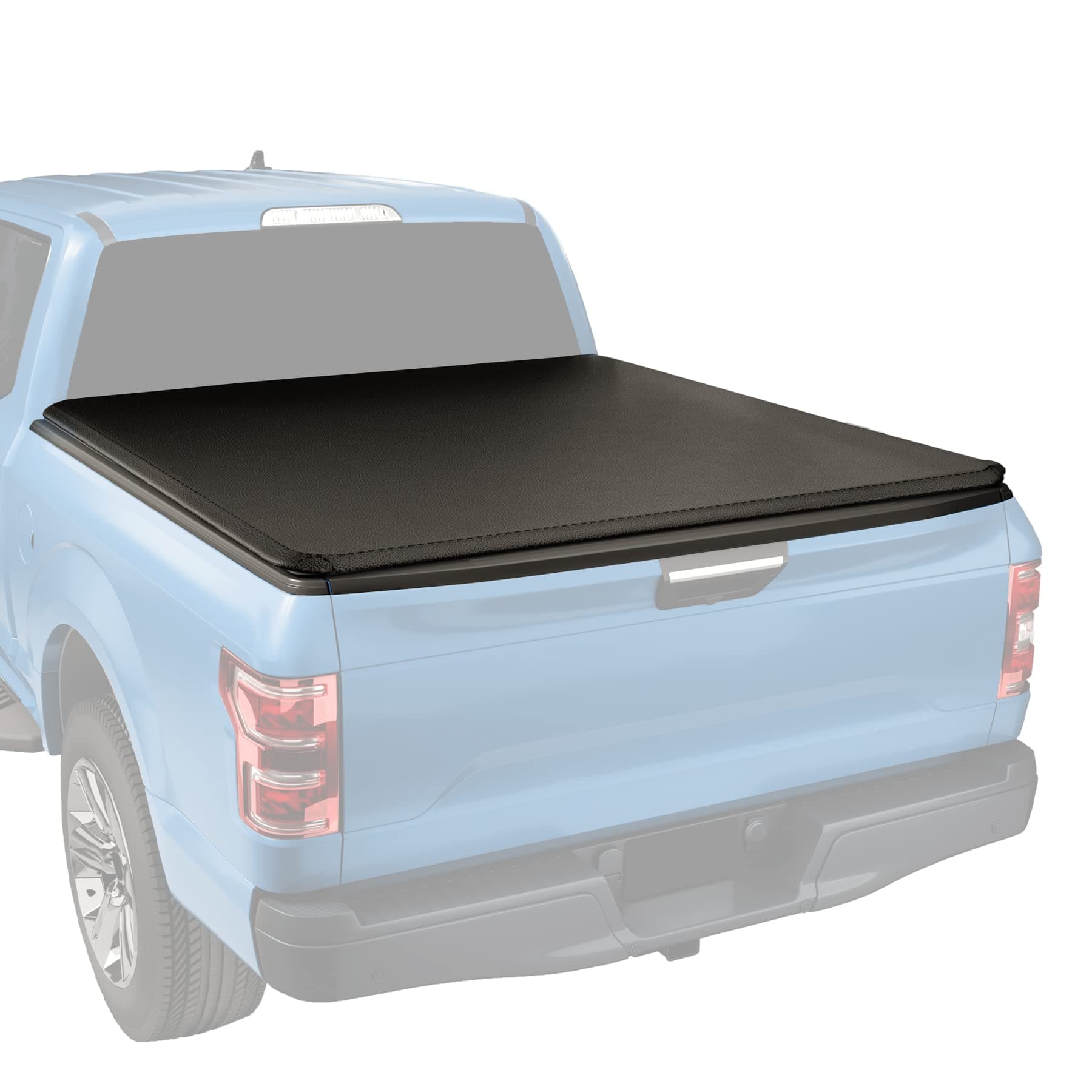 CARMOCAR Soft Roll Up Tonneau Cover Replacement for 2015-2024 Ford F-150 Styleside 5.5" Truck Bed Cover Black