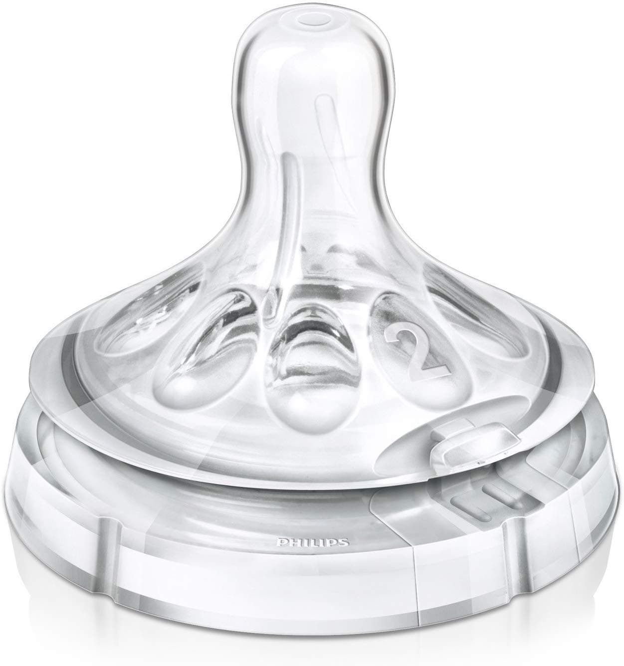 AVENT Philips Natural Teat 2 Holes Slow Flow (Clear) Pack of 2