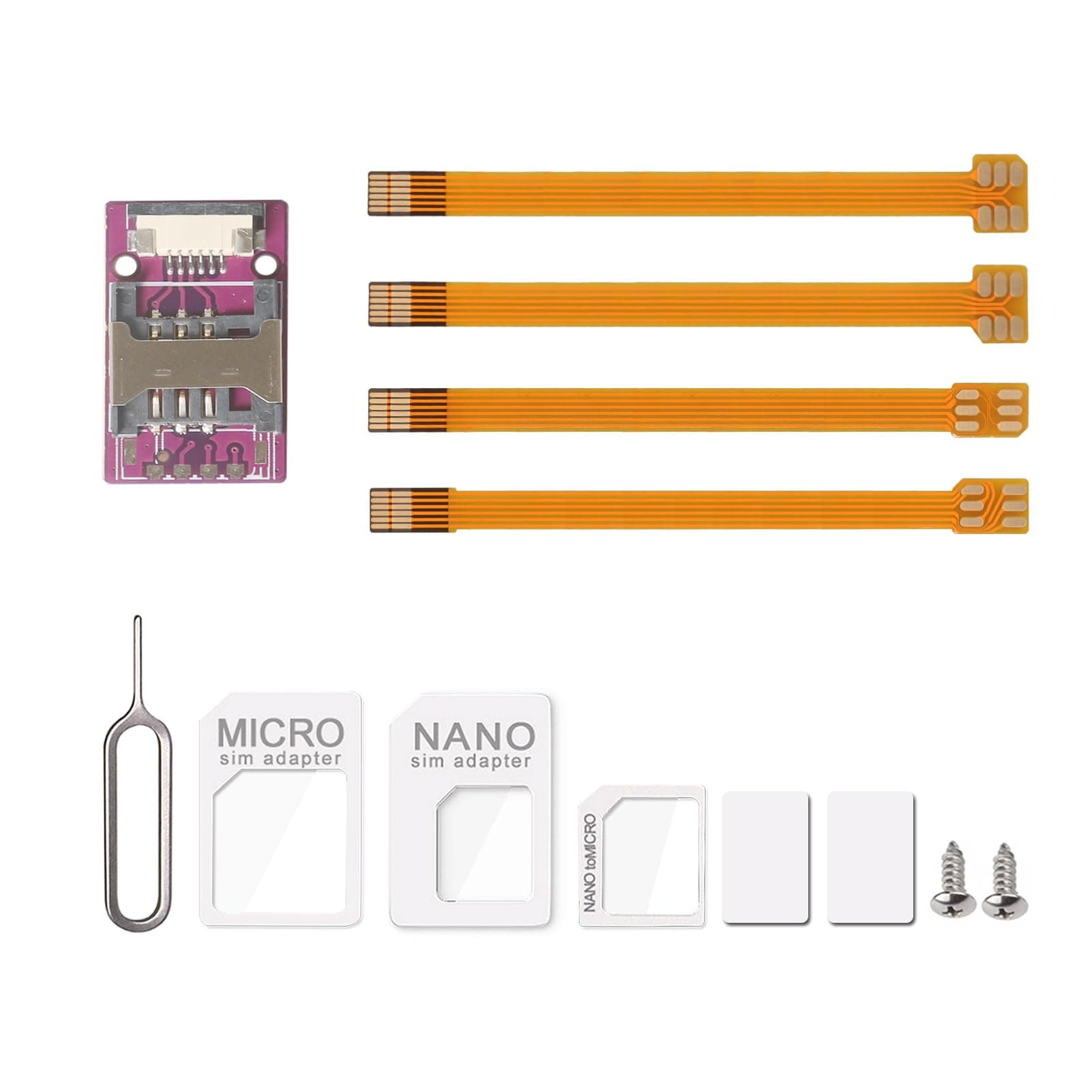 Cell Phone SIM Card Insertion Slot Extension Cable - CPE Wireless Router Nano to Mini SIM Card Expansion - WiFi Adapter FPC Test Board Card Reader Replaceable