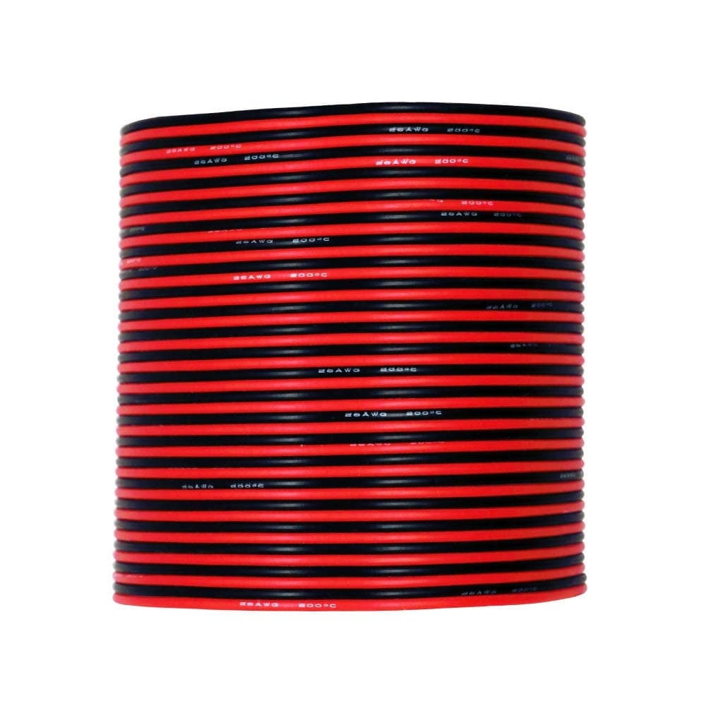 UTUO Silicone Electronic Wire [30ft Total, 15 ft Red and 15ft Black] 26 Gauge Soft Flexible Oxidation Resistant Rubber Insulation Cable, Low Resistant Tinned Copper Cord