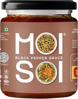 Black Pepper Sauce Chinese Sauce | Oriental Sauce | Asian Sauce | Just Toss with Rice, Noodle, Tofu, Paneer, Vegetables & Meat, 175 gm