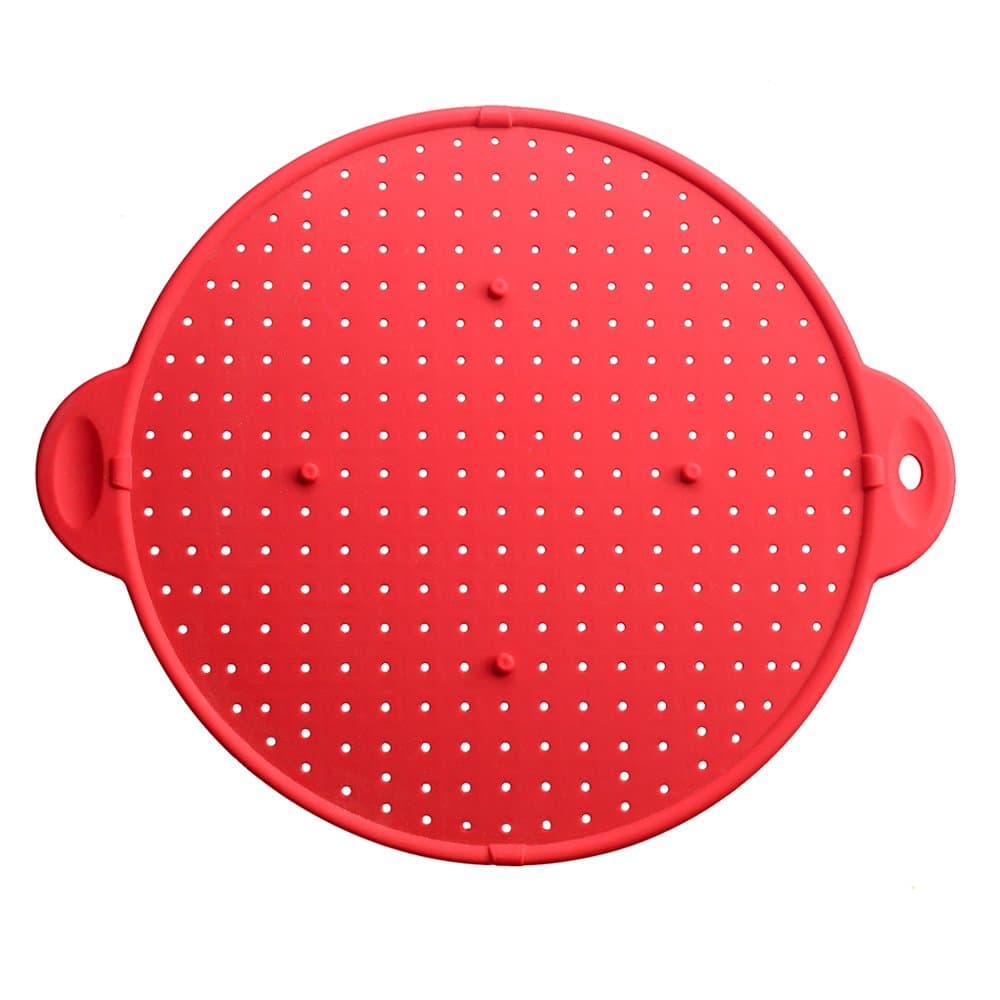 Silicone Multifucntion Strainer Kitchen Utensil Red Color