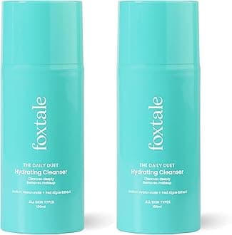 FoxTale - (Pack of 2) Hydrating Face Wash with Hyaluronic Acid, Vitamin B5 for Women, Men | Pore Cleansing | Dirt Control | Makeup Remover | Cleanser For All Skin Types - 100 ml