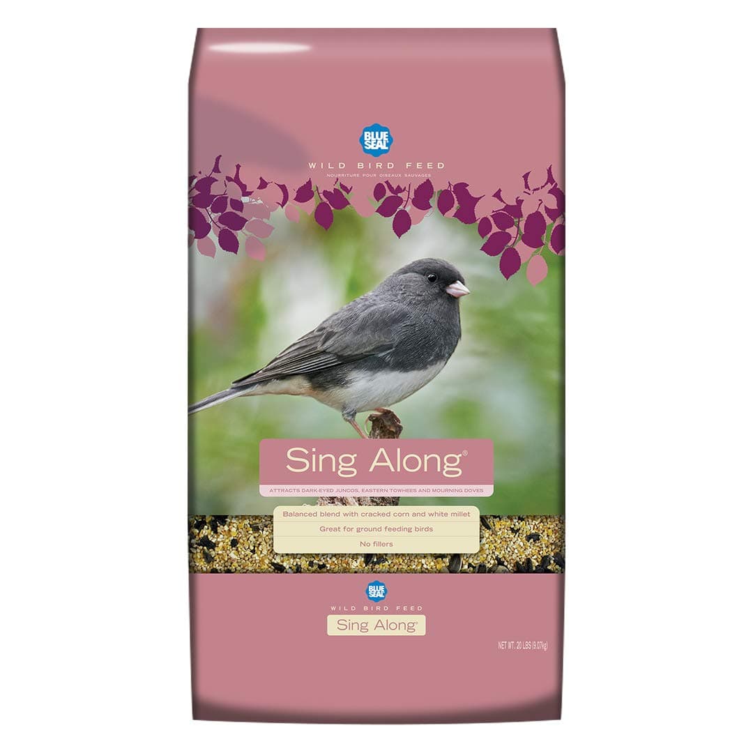 Blue SealSing Along Wild Bird Seed | Balanced Blend for Ground Feeding Birds | 20 Pound Bag
