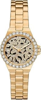 Michael Kors Lennox Watch for Women, Gold Tone Quartz Three Hand Movement with Stainless Steel Strap