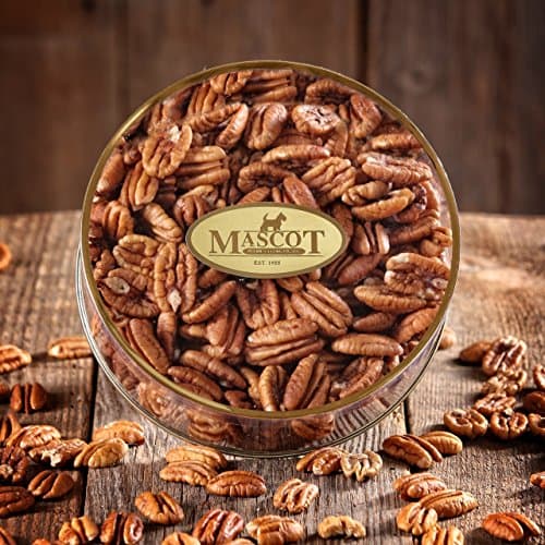Mascot Fresh Unsalted Mammoth Pecans - 1.2 Pound Gift Basket - Largest Premium Fresh Georgia Pecan Halves Available