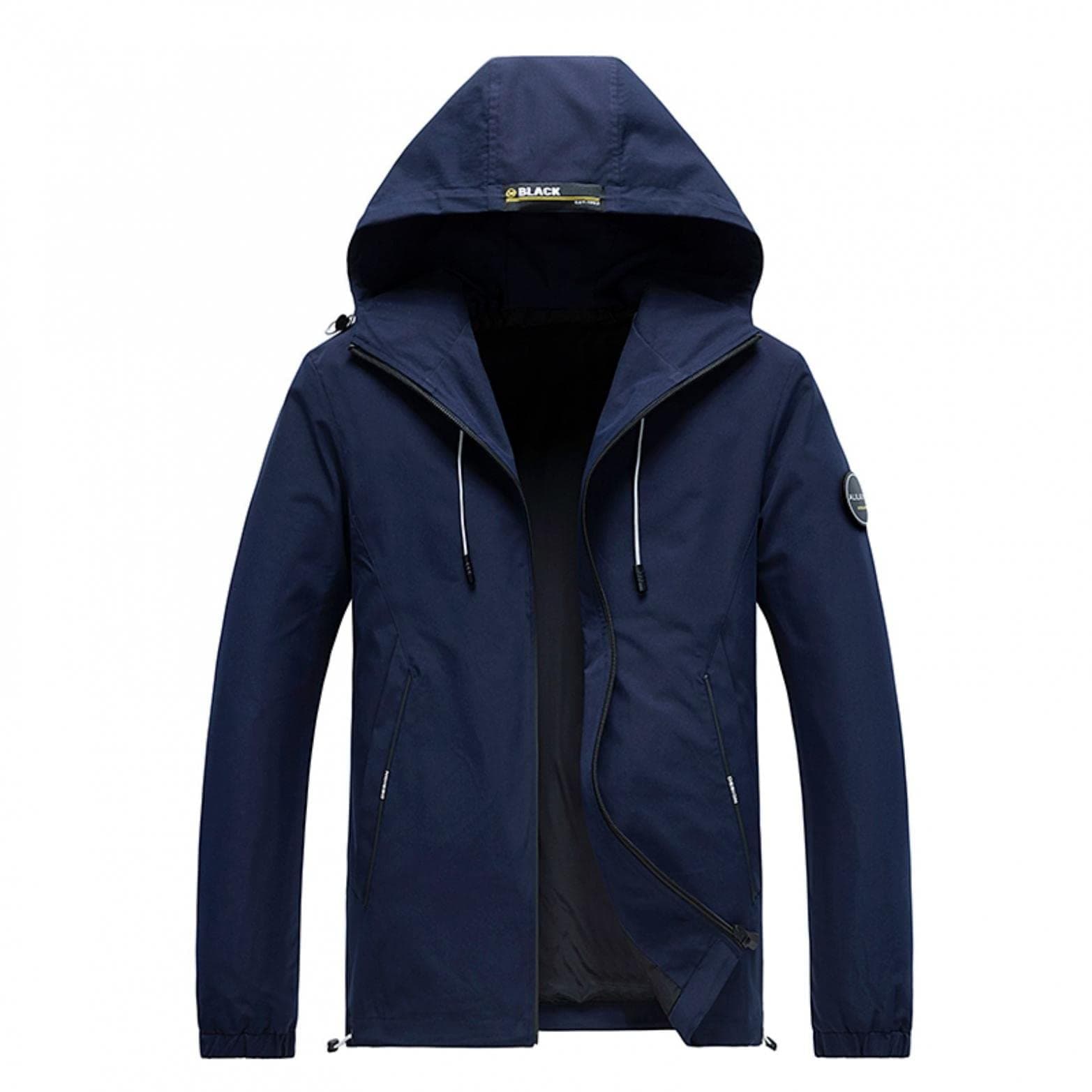 LMDGO Men's Hooded Windproof Waterproof Jacket Lightweight Full Zip Softshell Warm Hoodies Raincoat Outwear