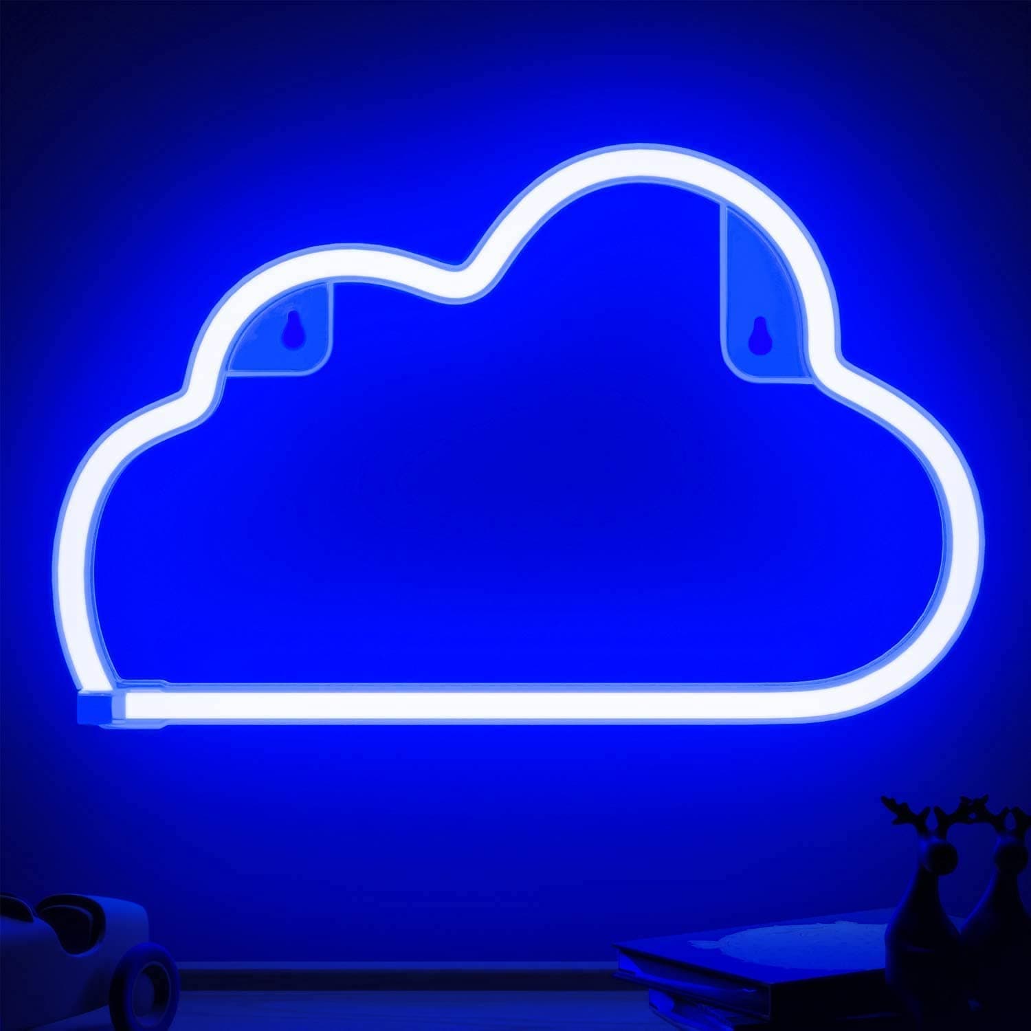 Blue Neon Light,Led Cloud Sign Shaped Decor Light,Wall For Party (Blue)