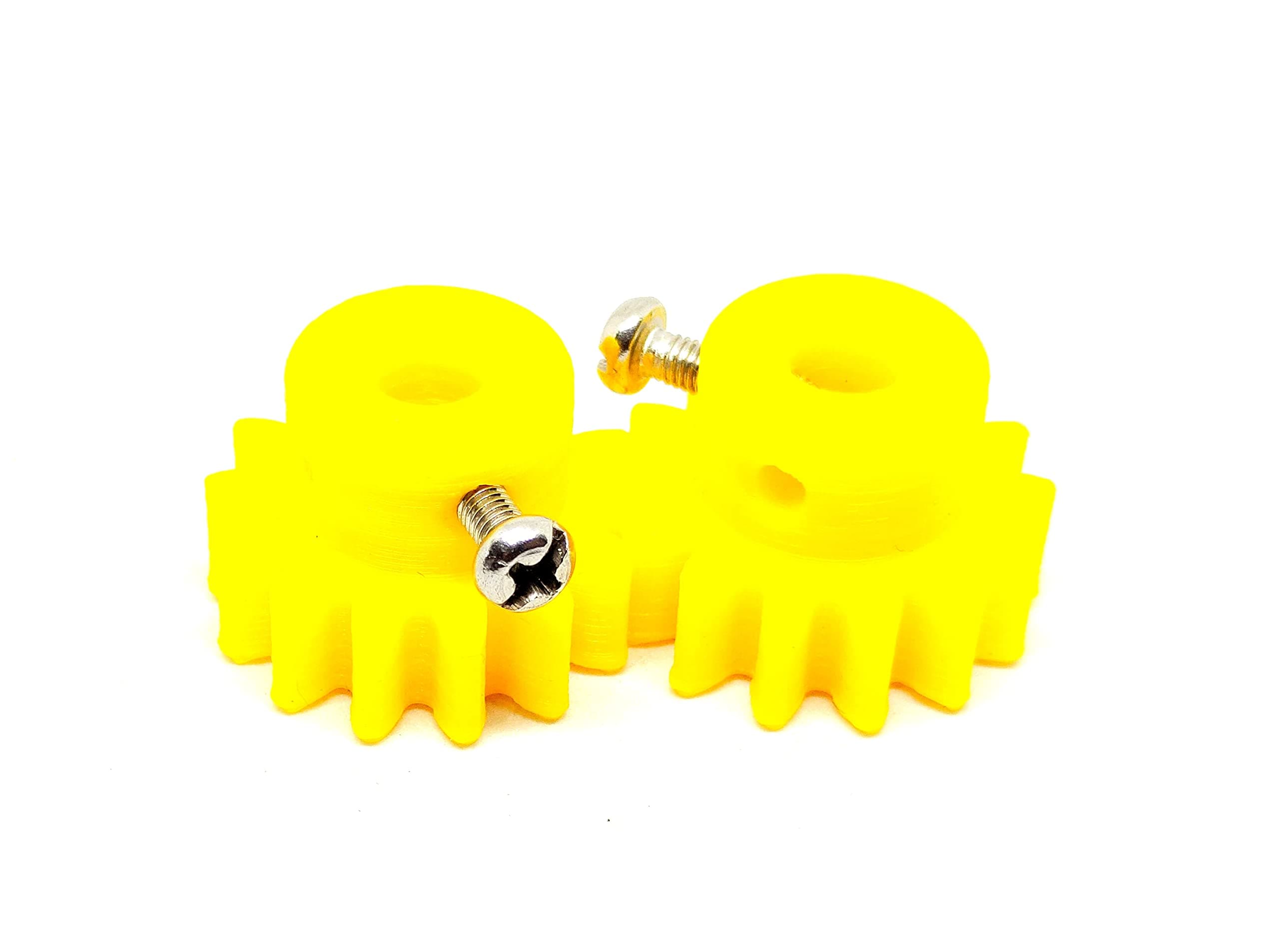 INVENTO 2pcs 3D Printed Plastic Spur Gear 14 Teeth, 1.5 Module, 24mm dia, 8mm Width, 5mm hole for DIY Projects