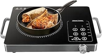 Infrared Cooker 3500W – Portable Single Burner Electric Ceramic Hot Plate with Adjustable Temperature & Handle, Ideal for Home Kitchen, 1 Year Warranty (Black)