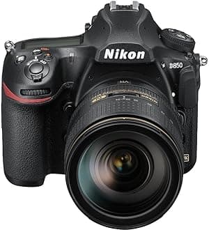Nikon D850 45.7MP DSLR Digital 4K Video Camera with AF-S NIKKOR 24-120mm f/4G ED VR Lens with Wi-Fi - (Black) - (International Version)