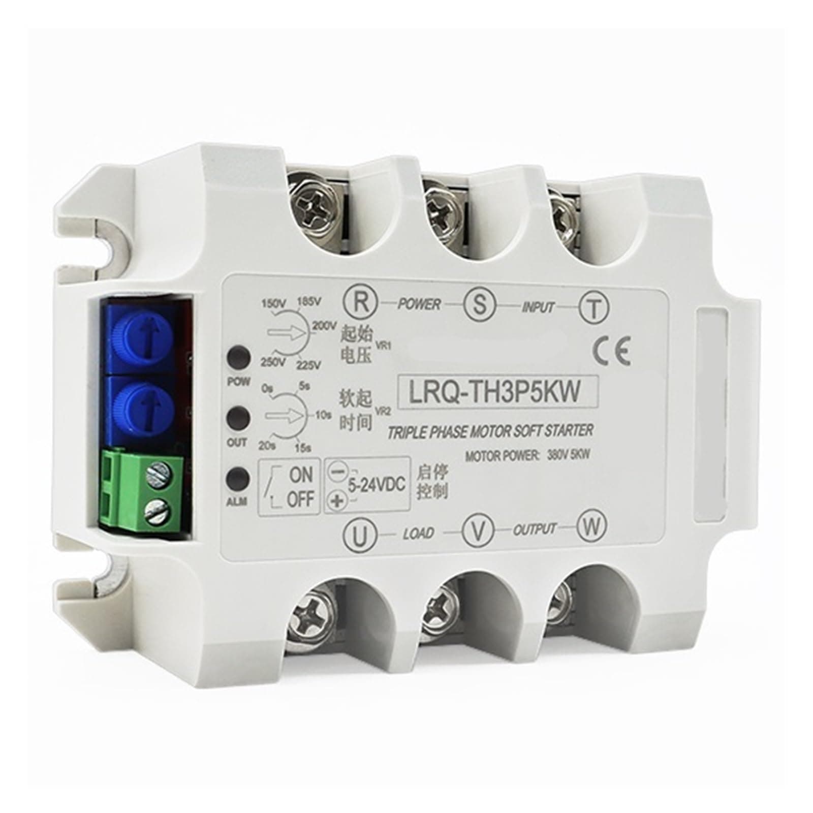 Three/Single Phase Motor Soft Starter Slow Start Module Solid State Relay Decompression and Step-Down Controller(Single 4KW Module)