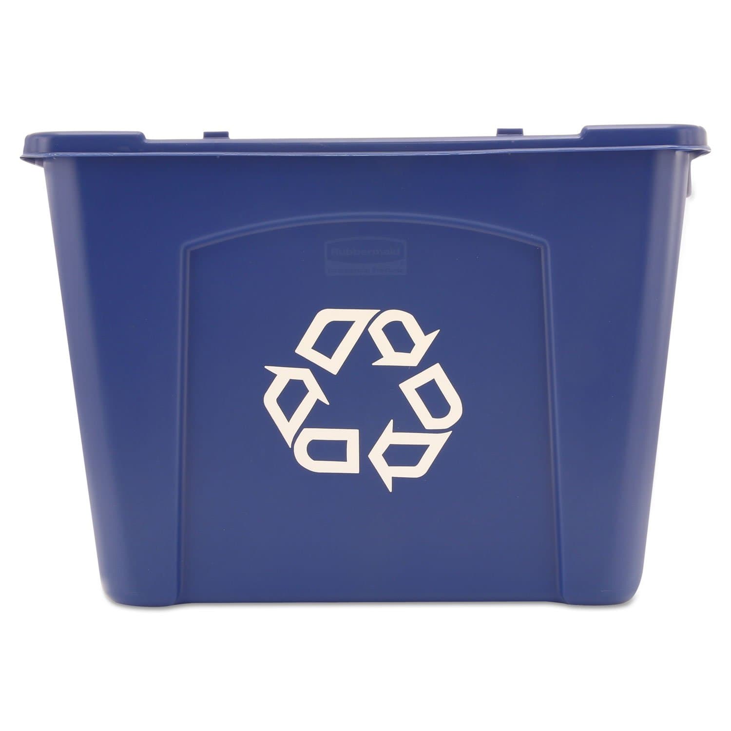 Rubbermaid Commercial Products, Recycling Bin/Box, Stackable, 14 GAL, Blue, for Indoors/Outdoors/Garages/Homes/Commercial Facilities