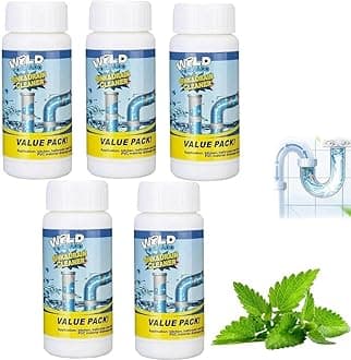 Wild Tornado Powerful Sink and Drain Cleaner,Peachloft Drains Cleaner,World Tornado Pipe Dredging,Ivyever Fast Foaming Drain Clean for Kitchen and Pipes Cleaning Tool(5pcs)