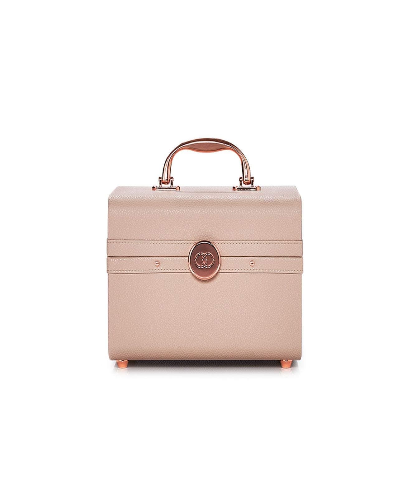 Life & Style Small Train Case, Makeup Cosmetic Case Organizer Small Train Case,Cream White