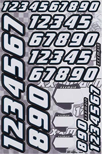 XXX Main Race Numbers - White