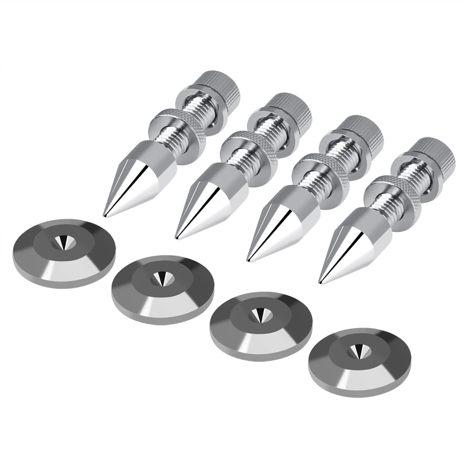 4pcs Speaker Spike Insulation Spikes Consumer Electronics Stand Foot HiFi Speaker Shockproof Cone Base Pads