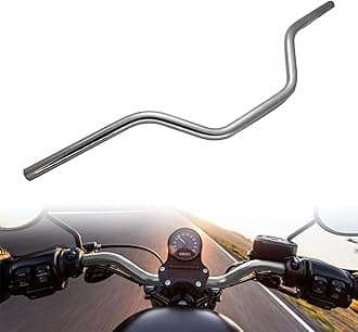 7/8" 22mm motorcycle Mid Handlebars, Motorcycle Handlebar Handle Bars Universal for All Motorcycle which the clamp 7/8" 22mm-Titanium