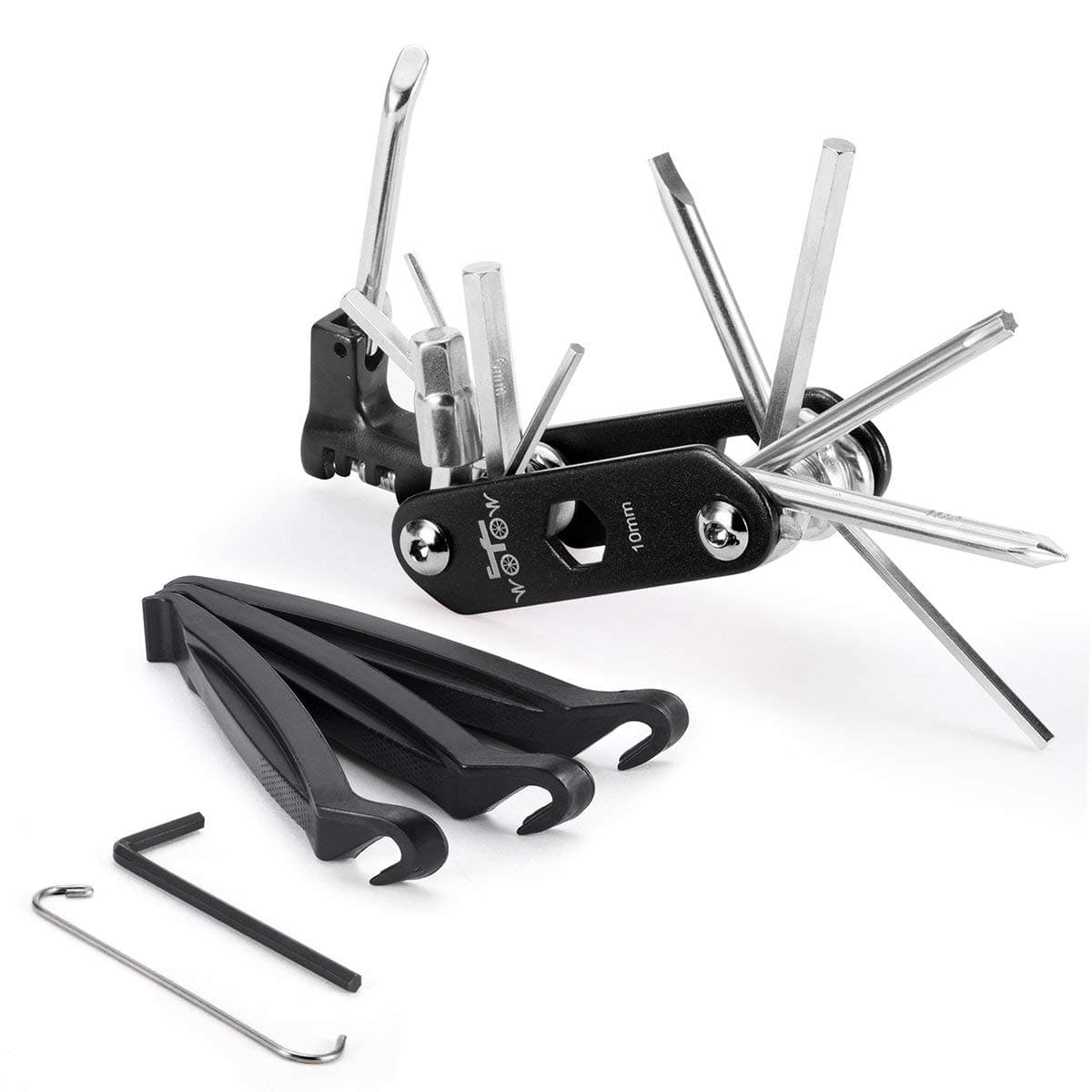 14 in 1 Multi-Function Bike Bicycle Repair Tool Kit Allen Wrench with Tire Pry Bars Rods