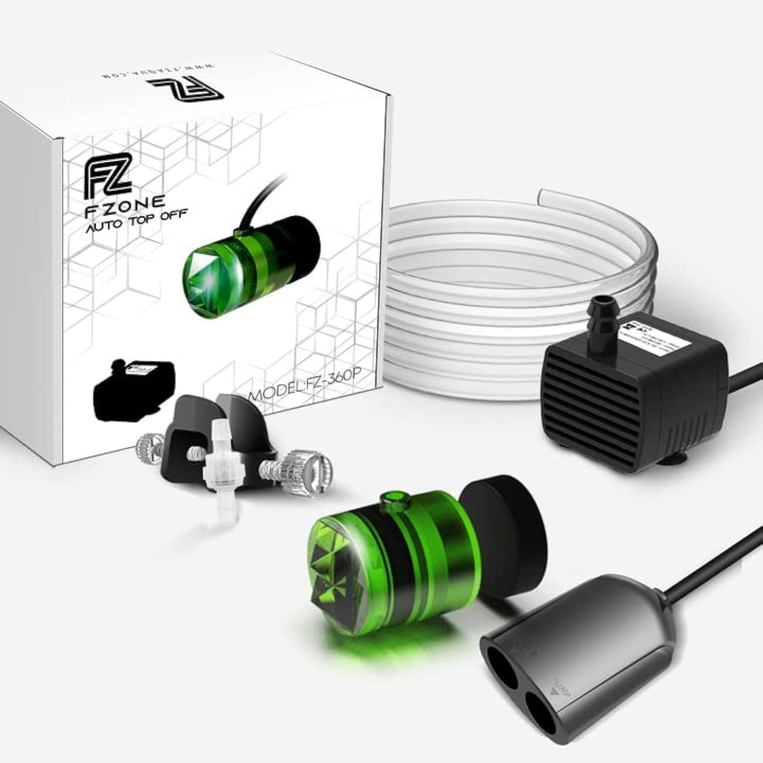 Fzone Aquarium ATO Auto Top Off Refilling System with Dual Optical Sensor for Both Reef and Fresh Tank （Green)