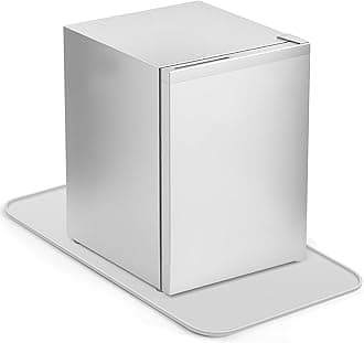 Mini Fridge Silicone Mat with Convex Edge -13.0" x 9.0" -Mini Personal Fridge Cooler Mat Prevents Appliance Leaks and Spills, Providing The Ultimate Floor Protection for Appliances White