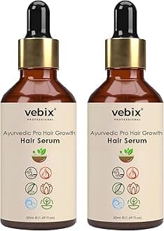 VebixProfessional Pro Hair Growth Serum, Customized Regimen Hair Serum For Men and Women, Repair Damaged Hair & Get Hair Growth, 50ml (Pack Of 2)