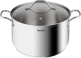 TEFAL Cooking Pot with Glass Lid | Intuition XL Large Stainless Steel 26 cm/6.5 L Casserole | Induction |Premium 18/10 Stainless Steel | Sturdy Handles | Glass Lid | 2 Years Warranty | B8646304