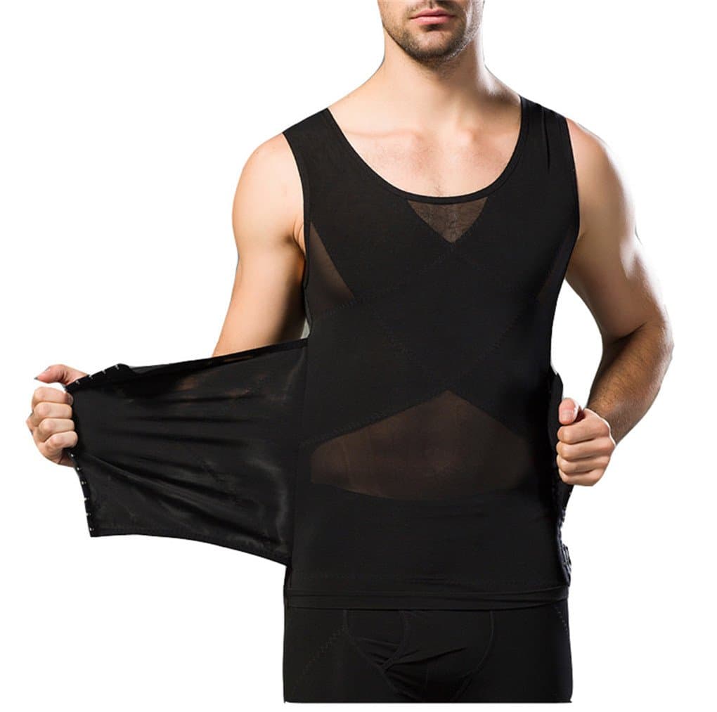 Gynecomastia Compression Hide Man Moobs Abdomen Slimming Chest Binders Tank Tops