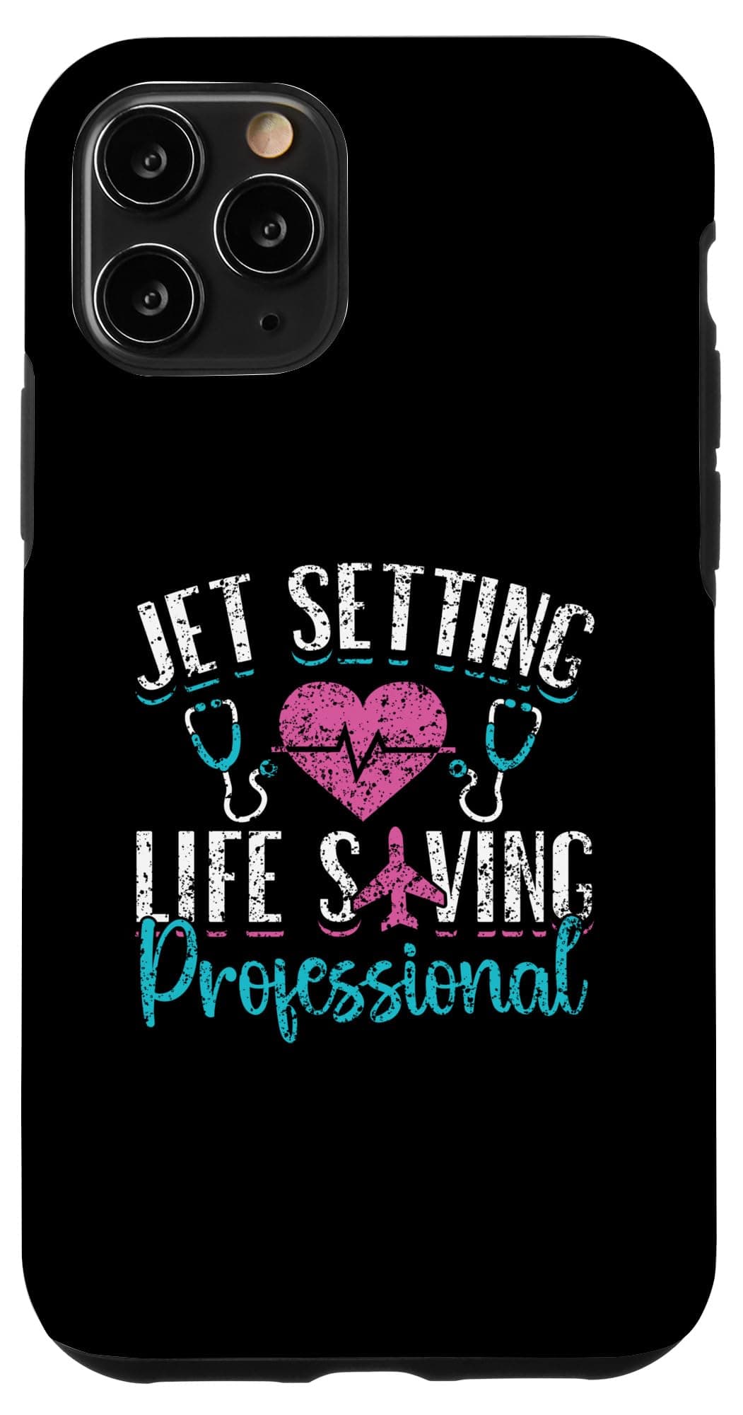 iPhone 11 Pro Jet-Setting Life-Saving Professional Nursing Travel Nurse Case