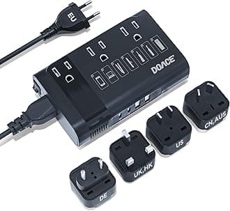 350W 220V to 110V Converter for European Travel - DOACE Voltage Converter US to Europe for Using Most U.S. Travel Devices Abroad- Hair Straightener Curler Shaver Toothbrush Laptop Camera Cell Phone