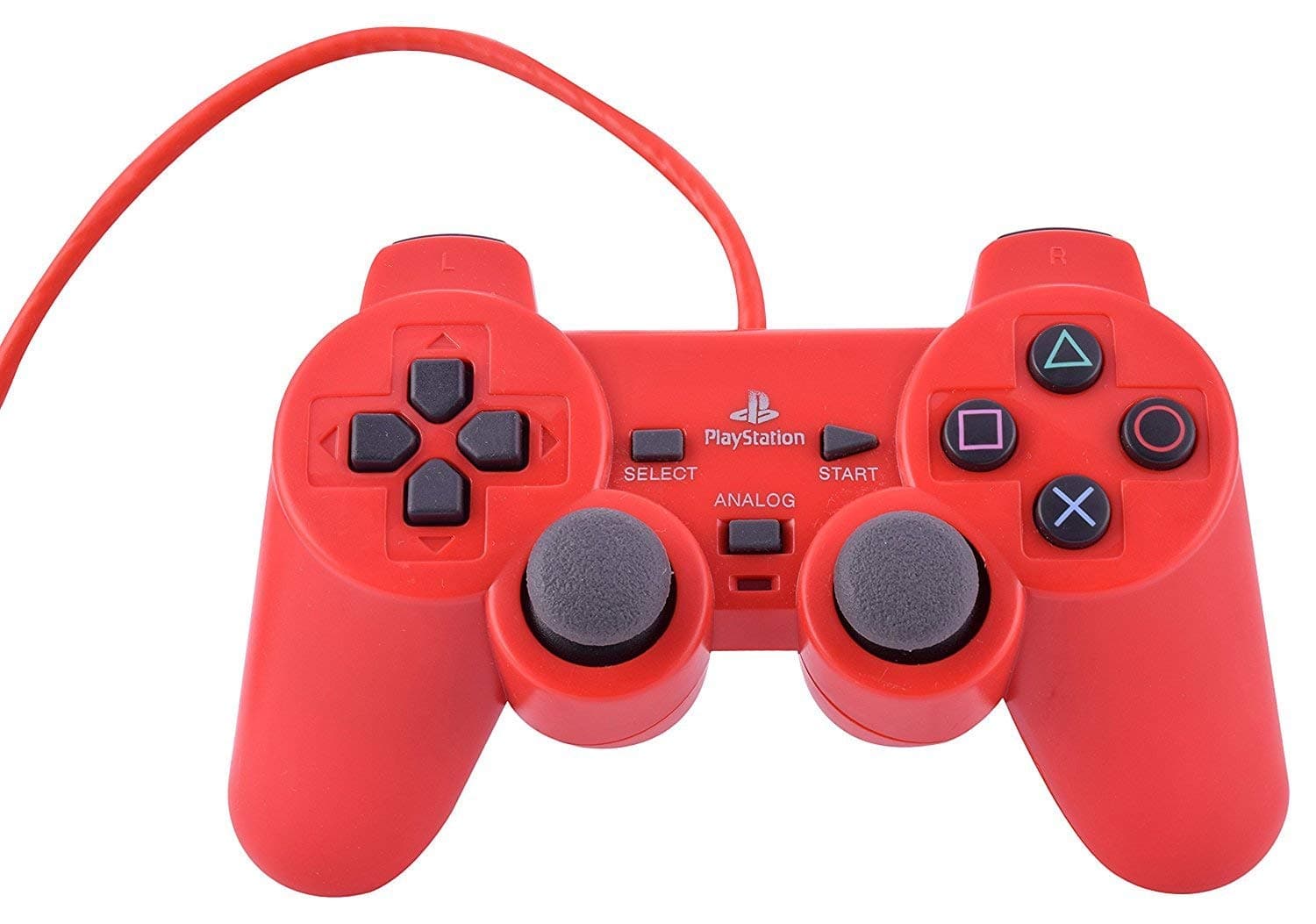 PS-2 Wired Dualshock Remote Controller for PlayStation-2 (Red)