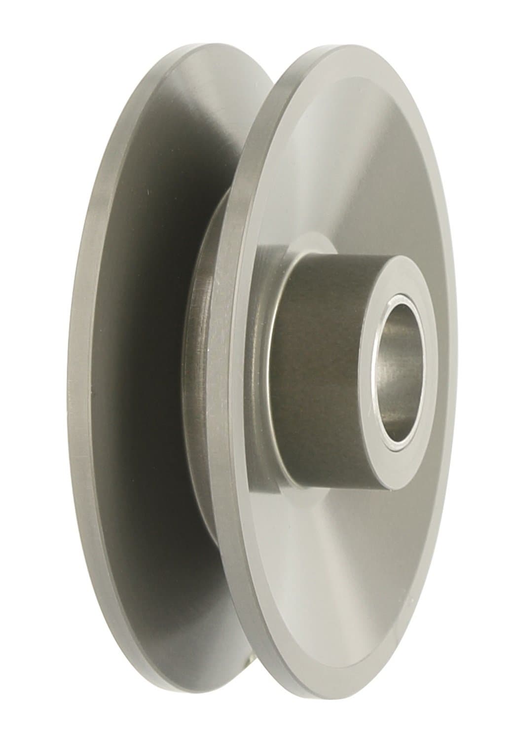 Powermaster 181 Alternator Pulley, V-Belt, 1 Groove, 2.8 in Diameter, 15/17 mm Shaft, Aluminum, Gray Anodized, Compatible with Powermaster Alternators, Each