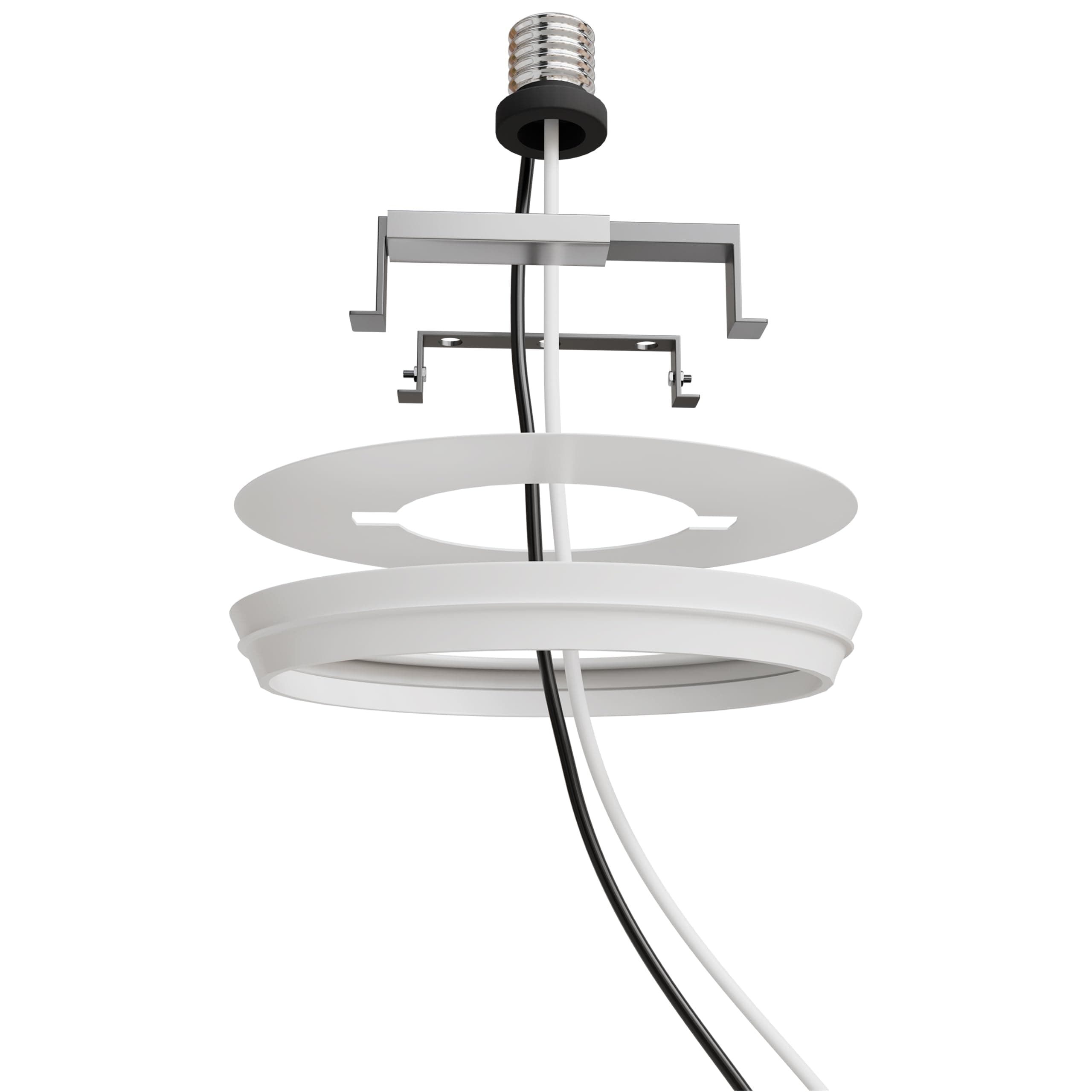Recessed Can Light Conversion Kit to Pendant Lights – Medium Base Converter Compatible with 4”-6” Recessed Can Lights – Ideal for Kitchens, Bedrooms, Offices, and Damp Locations