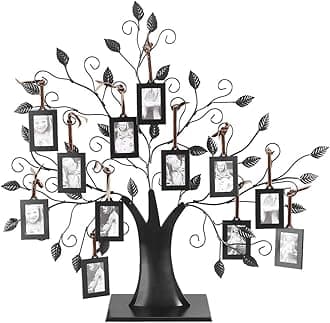 Fashionable Family Photos Frame Display Tree with Hanging Pictures Frames Home Decor Good Gift (L)