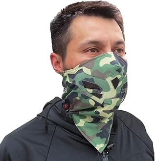 Half Face Mask for Cold Winter Weather. Use This Half Balaclava for Snowboarding, Ski, Motorcycle. (Many Colors)