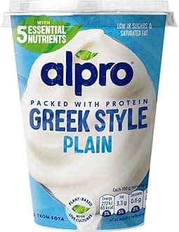 Greek Style Plain, Plant-Based & Soya Yoghurt Alternative, Vegan & Dairy Free, 400g