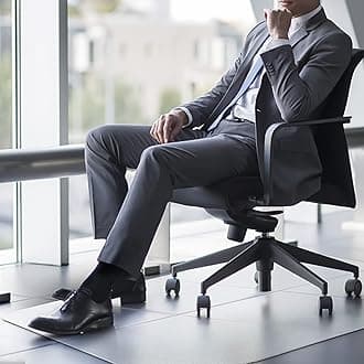 Kuyal Office Chair Mat for Hardwood Floor, 36'' x 48'' Rectangle Transparent Desk Thick Durable Chair Mat for Rolling Chairs, Easy Glide, Floor-Protector