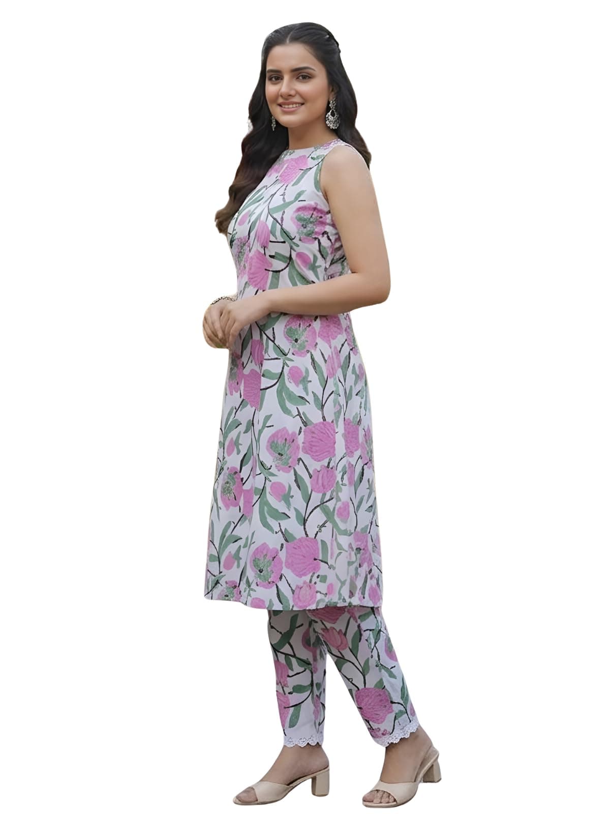 GRECIILOOKS Women Rayon A-Line Regular Fit Kurta Set