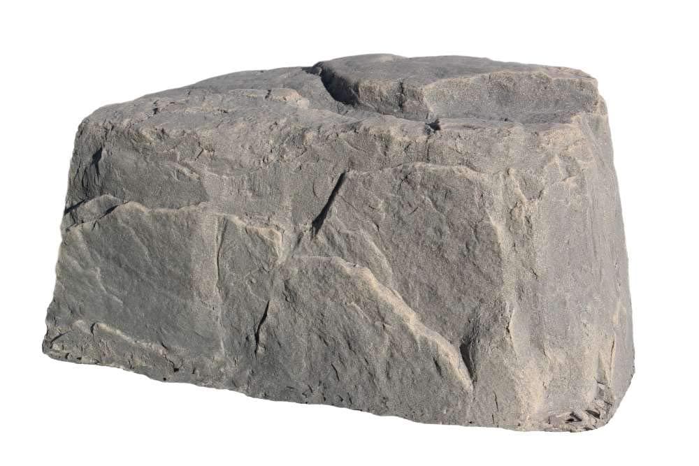 Dekorra Artificial Rock 21"H (Fieldstone) - Grey, Rustic, HDPE
