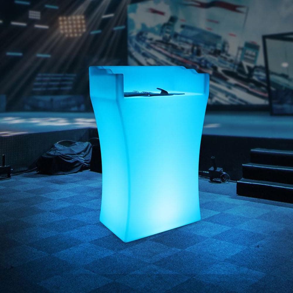 Reception Desk,Small Reception Desk with Led, Modern Reception Desk Luminous Led Counter Clothing Store Bar Cashier Desk