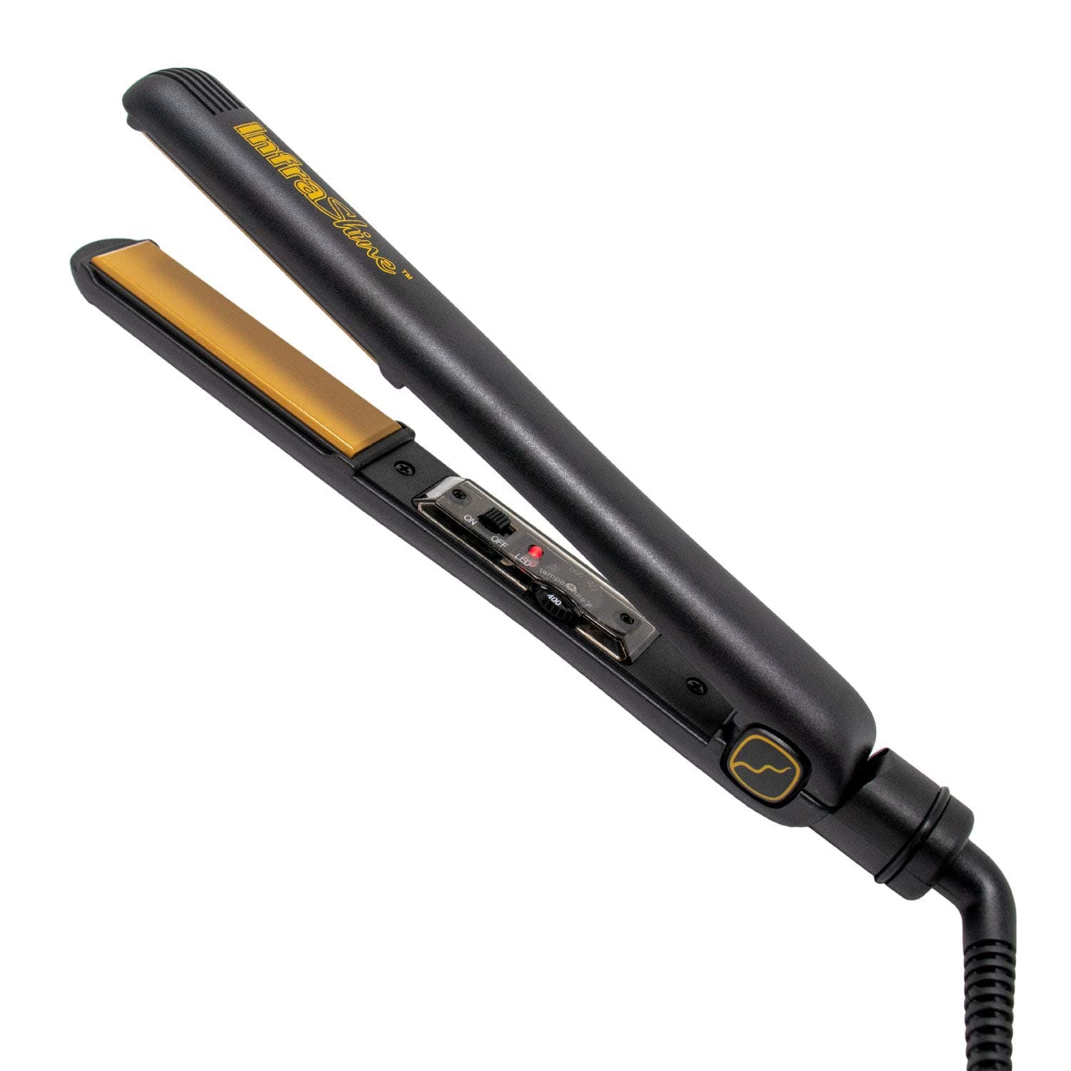 Original Medium Flat Iron, 1 inch, Black - Ceramic Floating Plates for Smooth, Shiny, Frizz-Free Hair - 1 Year Warranty, Made in Korea