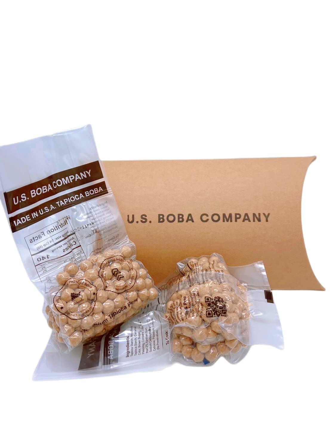 US Boba Co Tapioca Pearl 12oz (6oz X 2) | Made in USA | for Bubble Tea Milk Tea Coffee Shaved Ice Topping | 12 oz TAP208 X 2