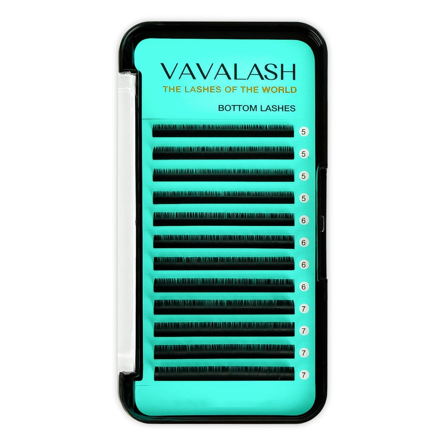 VAVALASH Bottom Lash Extensions 5/6/7mm Mixed Under Bottom Lower Eyelash Extensions Natural Bottom Lashes（0.07-B-5-7mm Mixed）, Black