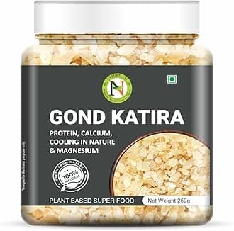 NatureVit Pure Gond Katira 250g (Edible Almond Gum) | High Cooling Properties | Natural Tragacanth Gum Superfood | Calcium · Magnesium · Protein