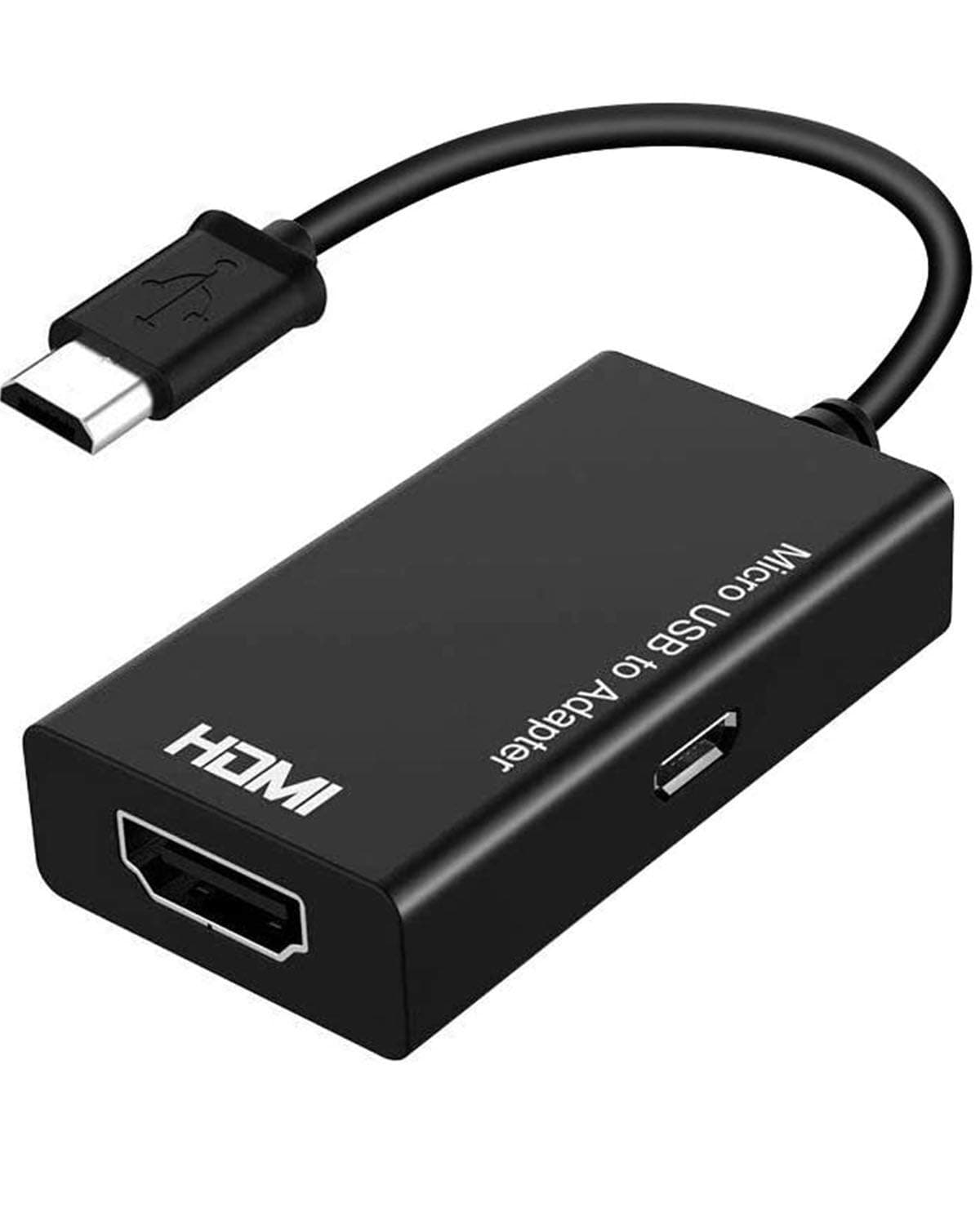 MHL Micro USB to HDMI Cable Adapter, Guoxu USB C to Hdmi Converter 5p 11p to HDMI Adapter, 1080P Video Graphic for Samsung Galaxy S5S4S3 etc Phones with MHL Function, Black